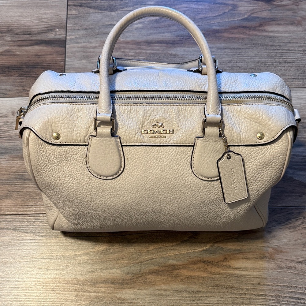 Coach Off-White Leather Satchel